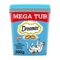 Dreamies Cat Treats With Salmon Flavour 350g Megatub