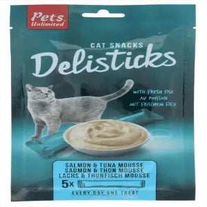Pets Unlimited Salmon & Tuna Delisticks 5 Pack