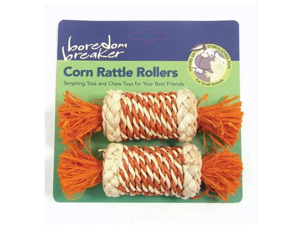 Boredom Breaker Corn Rattle Rollers 2pk