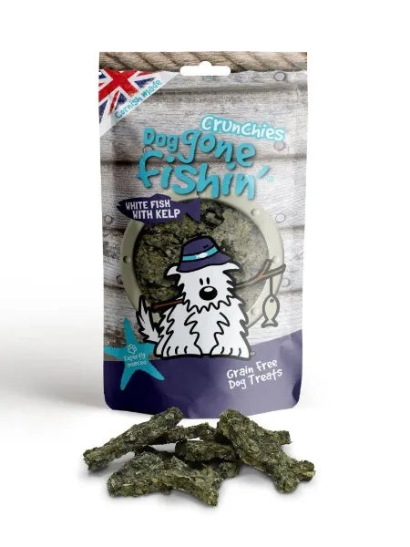 Dog Gone Fishin' White Fish With Kelp Crunchies 75g