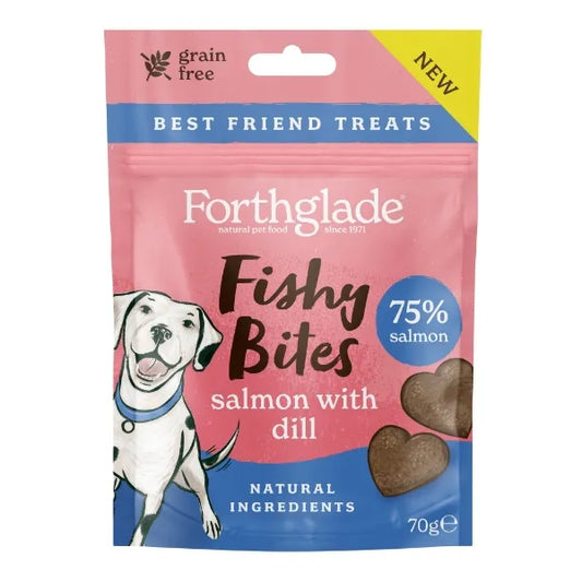 Forthglade Fishy Bites - Salmon with Dill 70g