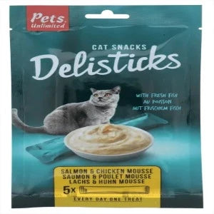 Pets Unlimited Salmon & Chicken Delisticks 5 Pack