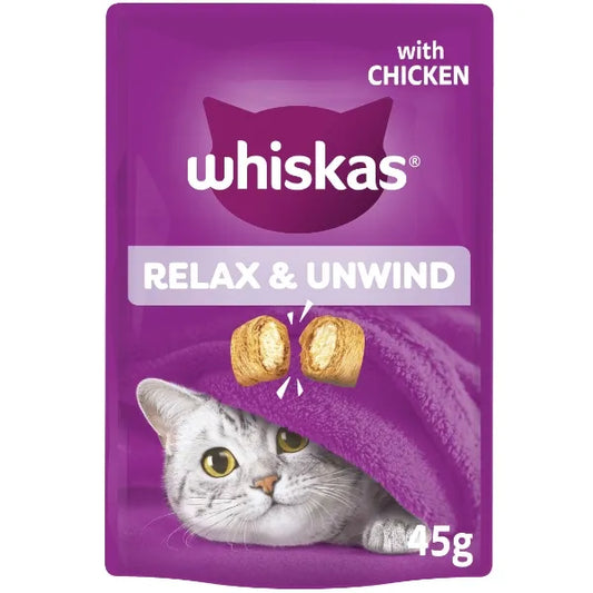 WHISKAS Relax & Unwind Cat Treats 45g