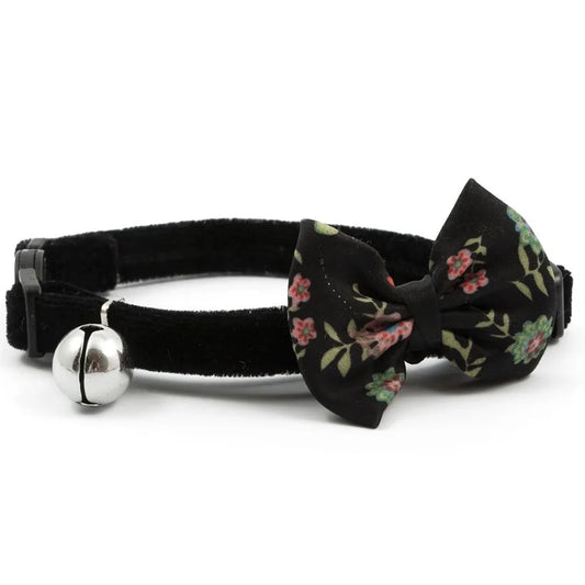 Ancol Black Vintage Bow Safety Cat Collar