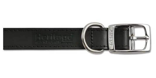 Heritage Leather Collar Black