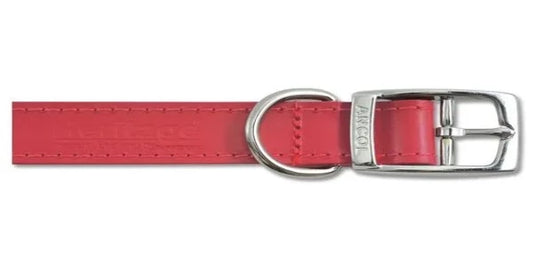 Heritage Leather Collar Red