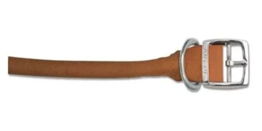 Heritage Leather Round Sewn Collar Chestnut