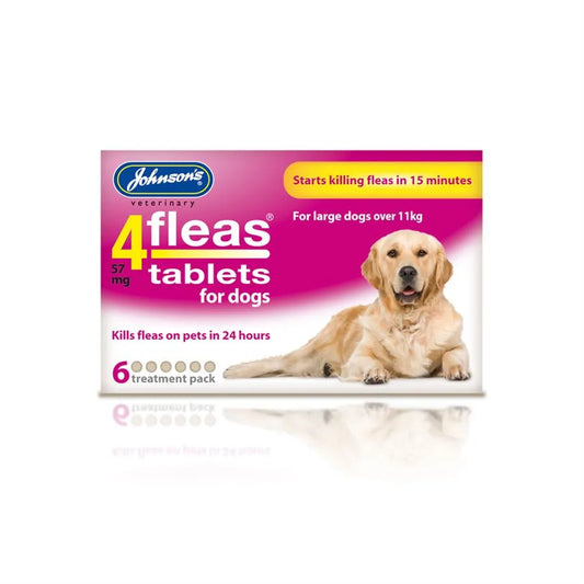 Johnsons 4Fleas Tablets Large Dog Treatment VMD