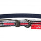 Joules Dapper Dogs Striped Nylon & Leather Collar