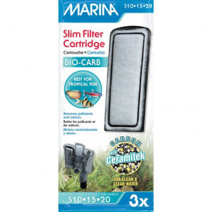 Marina Bio-carb Slim Filter Tropical Cartridge 3pack