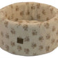 Paw Print Cream Cat Cosy Bed Sml 42cm