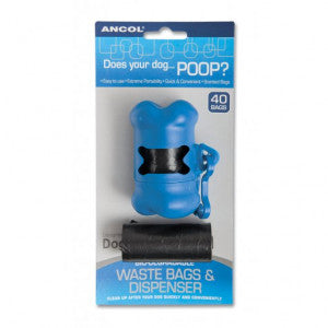 Poop Bag Bone Shaped Dispenser Inc 2 Rolls