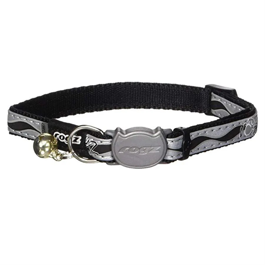 Rogz Beltz NightCat Adjustable Collar Black