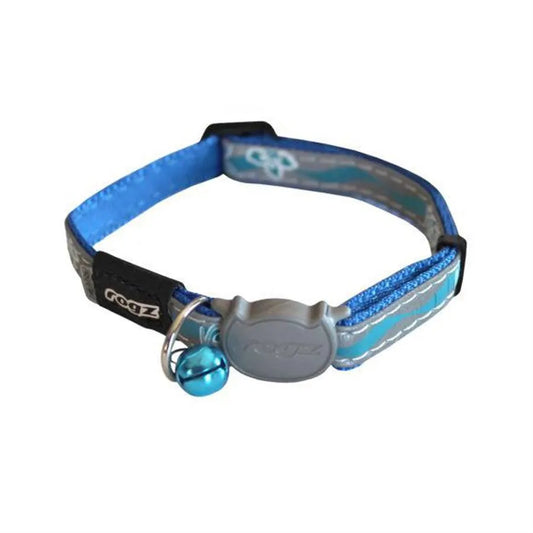 Rogz Beltz NightCat Adjustable Collar Blue