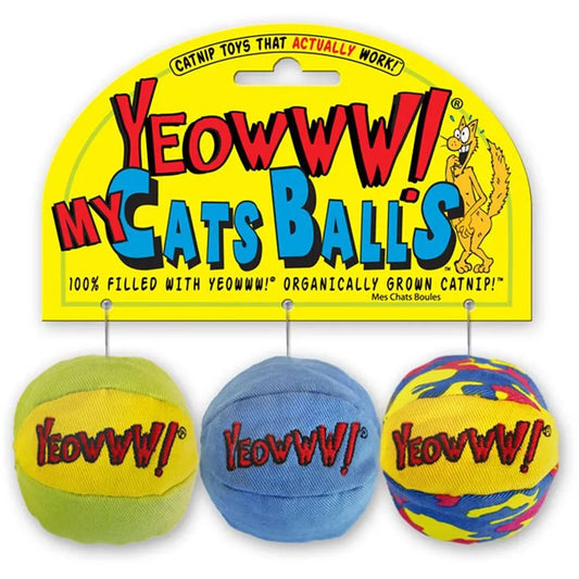 Rosewood Yeowww My Cats Balls Toy