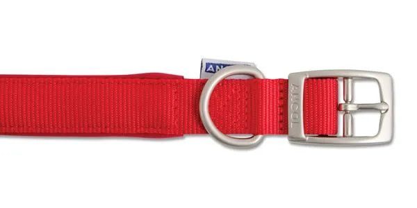 Viva Nylon Padded Buckle Collar Red