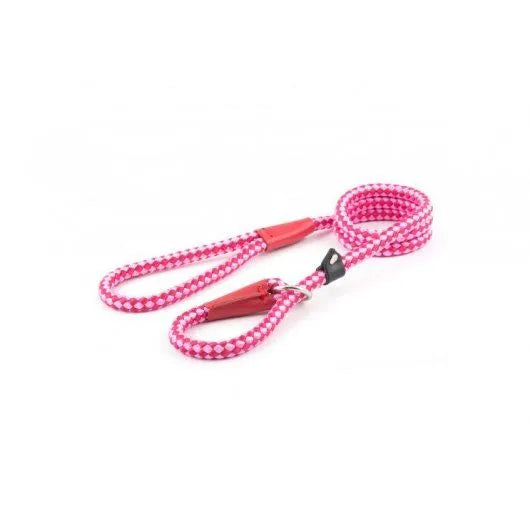 Viva Nylon Rope Slip Lead Pink