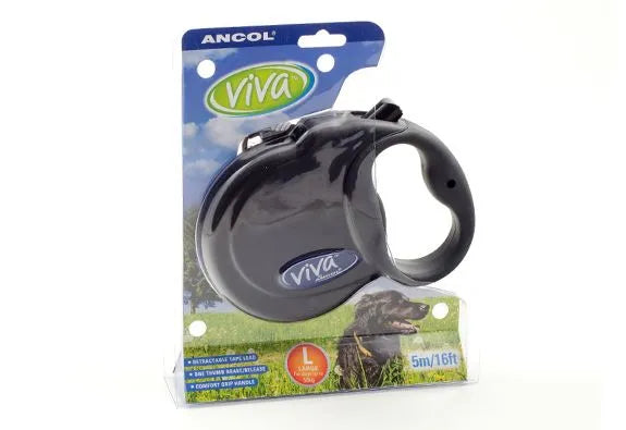 Viva Retractable Lead Tape Black Large
